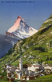 Zermatt - Switzerland with Matterhorn at rear
