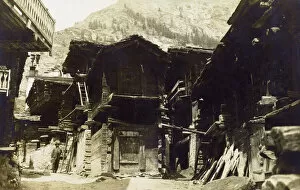 Zermatt, Switzerland - Old Wooden Houses