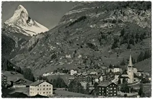 Zermatt, Switzerland - Panoramic view with Matterhorn