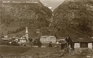Zermatt Prints: Zermatt, Switzerland - Panoramic View of the Town