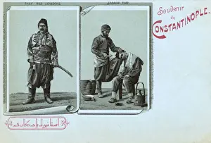 Chieftain Prints: Zeybek Chief and Street Barber, Istanbul, Turkey