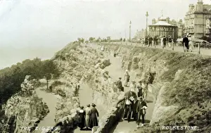 Folkestone Prints: The Zig Zag Path, Folkestone, North Downs, Kent, England. Date: 1910s