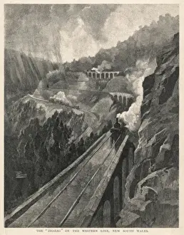 Viaducts Prints: Zig-Zag railway in Australia