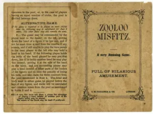 Zooloo Misfitz instruction leaflet
