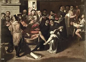 Lesson Prints: Zuccari, Federico (1542-1609). An Anatomy Lesson