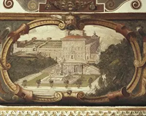 Courtier Prints: ZUCCHI, Paolo (16th c. ). Sight of Villa Medici