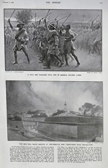 Khartoum Collection: Zulu impi invading general Bullers camp