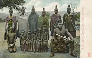 Zulus Gallery: Zulu Man with his Six Wives
