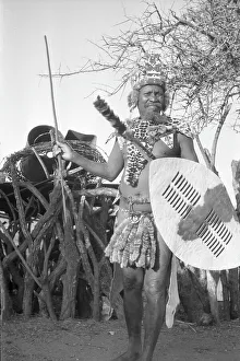 Zulu village: with villagers