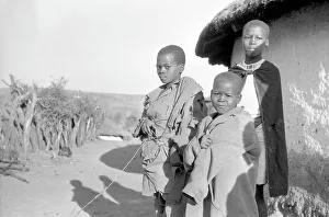 Zulu village: with villagers
