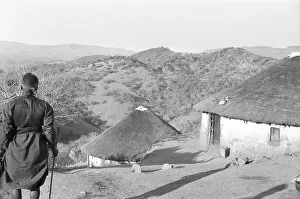 Zulu village: with villagers