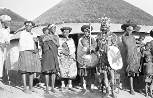 Zulu village: with villagers