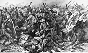 Depiction Collection: Zulu war. At Bay. The Battle of Isandula (Isandhlwana), Janua