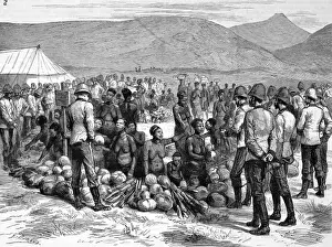 Observe Prints: The Zulu War. The camp bazaar