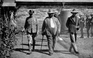 Zulu war. Dinizulus slovenly kraal at Usutu. Dinizulu being
