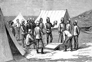 Images Dated 13th July 2004: The Zulu war. Fort Helpmakaar. Field auction of the effects
