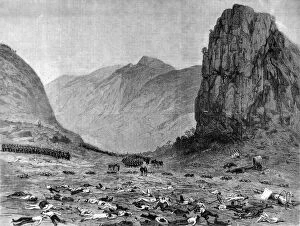 Distance Collection: The Zulu war. Lord Chelmsfords retreat from Isandhlwana the