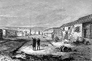 Images Dated 13th July 2004: Zulu war sketches by our special artist. Interior of the old