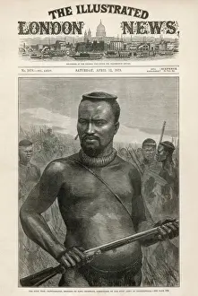 Brother Prints: The Zulu wars. Dabulamanzi, brother of King Cetewayo (Cetshw