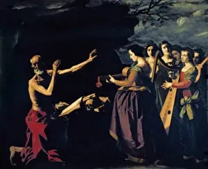 Zurbaran Prints: ZURBARAN, Francisco de (1598-1664). The Temptation